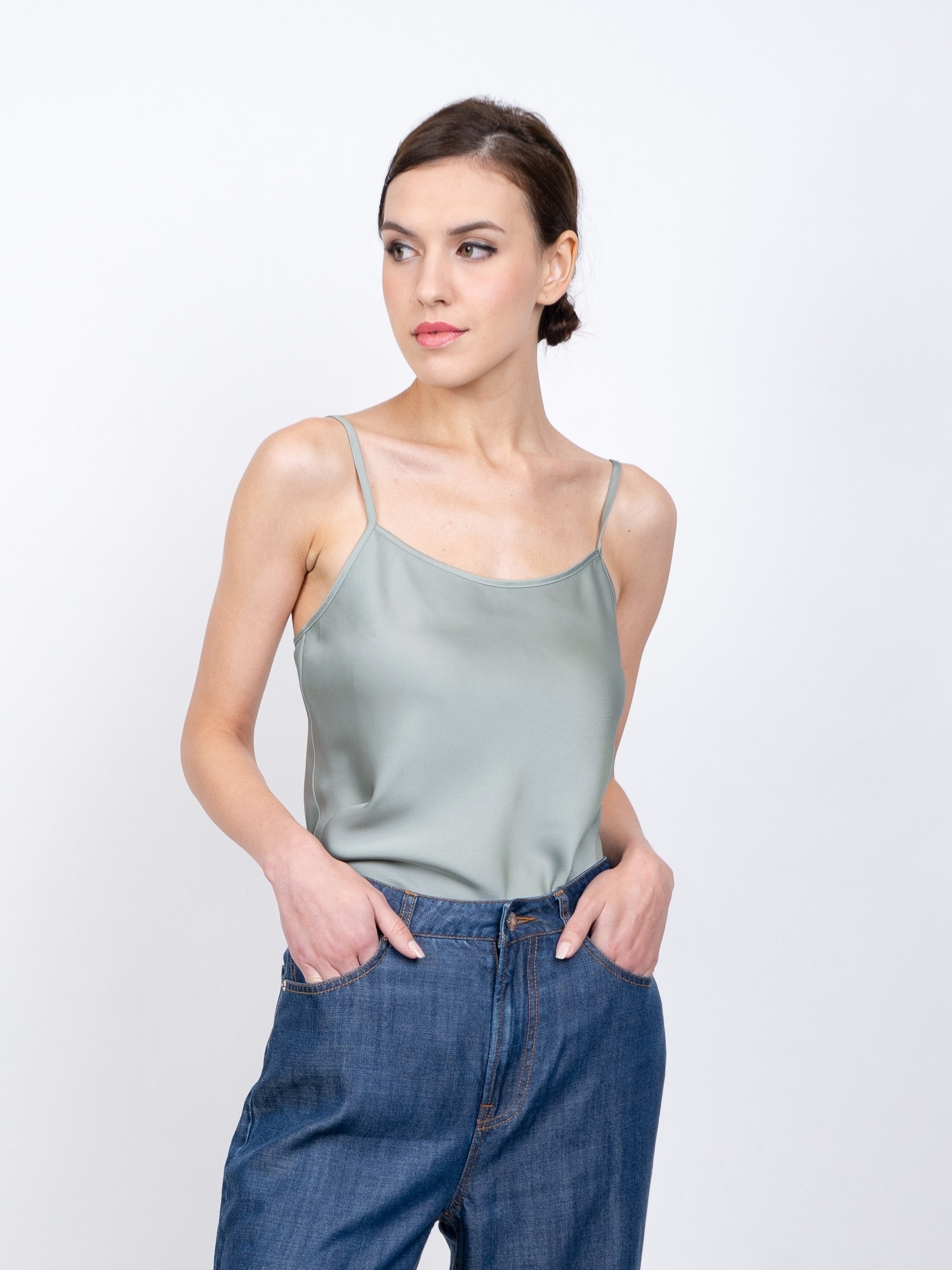 Solid Crew Neck Cami Top Casual Summer Sleeveless Top - Temu Canada