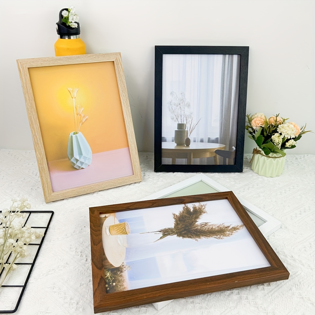 Solid Wood Black Photo Frame Wall Hanging Picture Frame - Temu