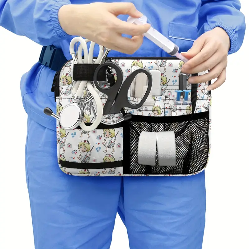 White Nurse Needle Pattern Nurse Waist Bag With Medical Equipment Pocket  Nurse Tool Pouch Pack For Stethoscope And Other Medical Supplies, Shop On  Temu And start Saving