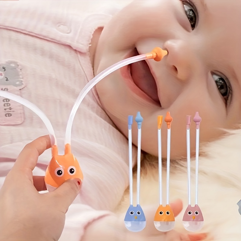 Aspirateur nasal pour bébé - Aspirateur nasal pour bébé - Aspirateur nasal  pour bébé - Aspirateur pour enfants avec 2 embouts réutilisables -  Nettoyage simplifié