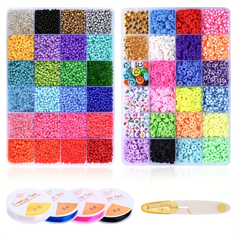 Glass Seed Beads Kit Pure Rice Beads Set Diy - Temu
