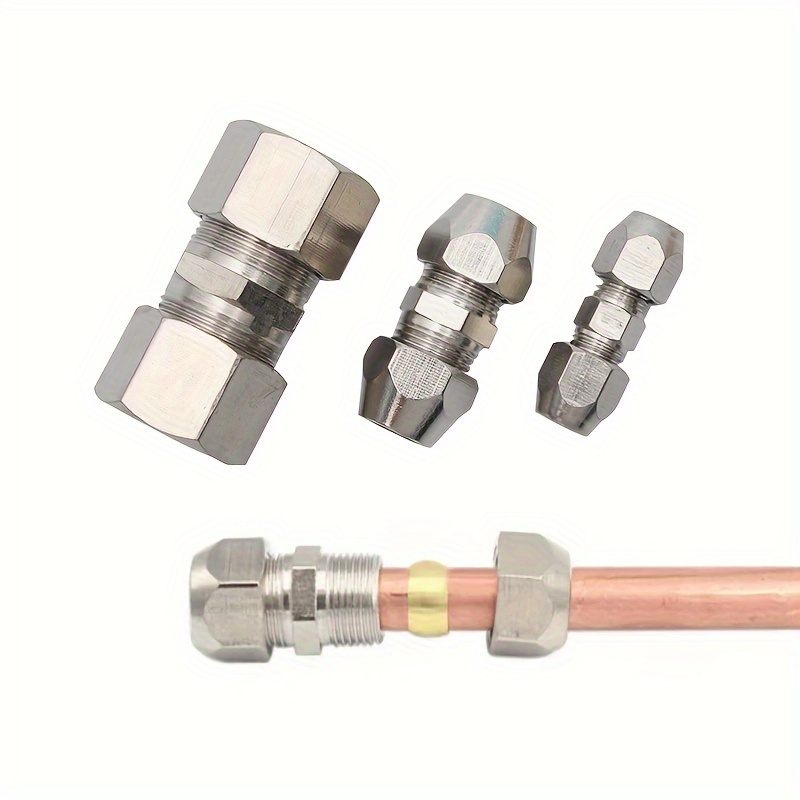 1pcs Brass Ferrule Tube Compression Fitting Connector 1/8 1/4 3