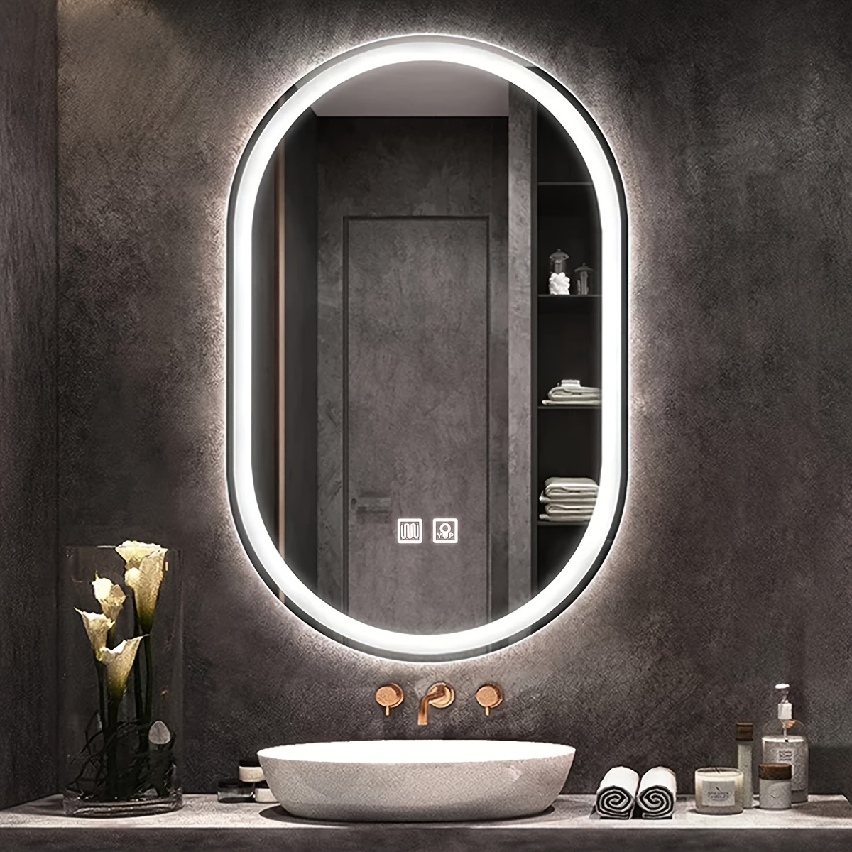 Led Bathroom Mirror Ip54 Enhanced Anti fog Explosion Proof - Temu