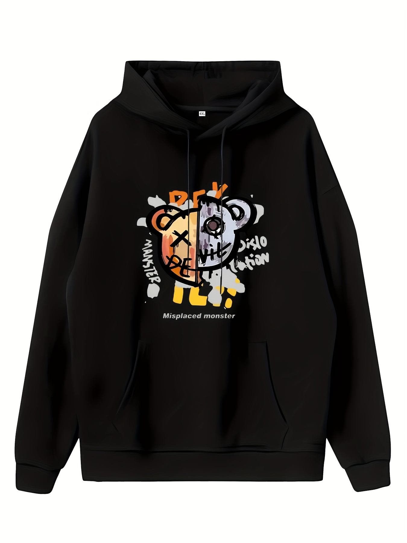Fleece Top With Allover Bear Print
