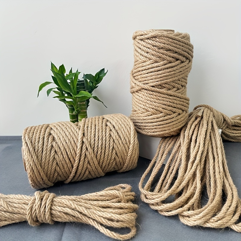 1pack 33 Feet/393.7 Inch Natural Thick 10mm Jute Hemp Rope Strong String  Craft Twine For DIY & Arts Crafts, Christmas Gift Packing Floristry Bundling