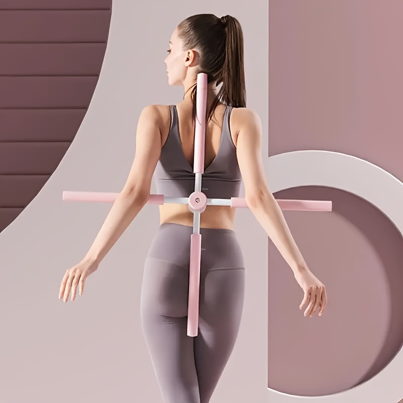 Yoga Stick Posture Correction Yoga Pole, Bodybuilding Yoga Pilates Stick,  Perfect for Full Body Workout at Home, Gym, Stretching (Color : Pink, Size  