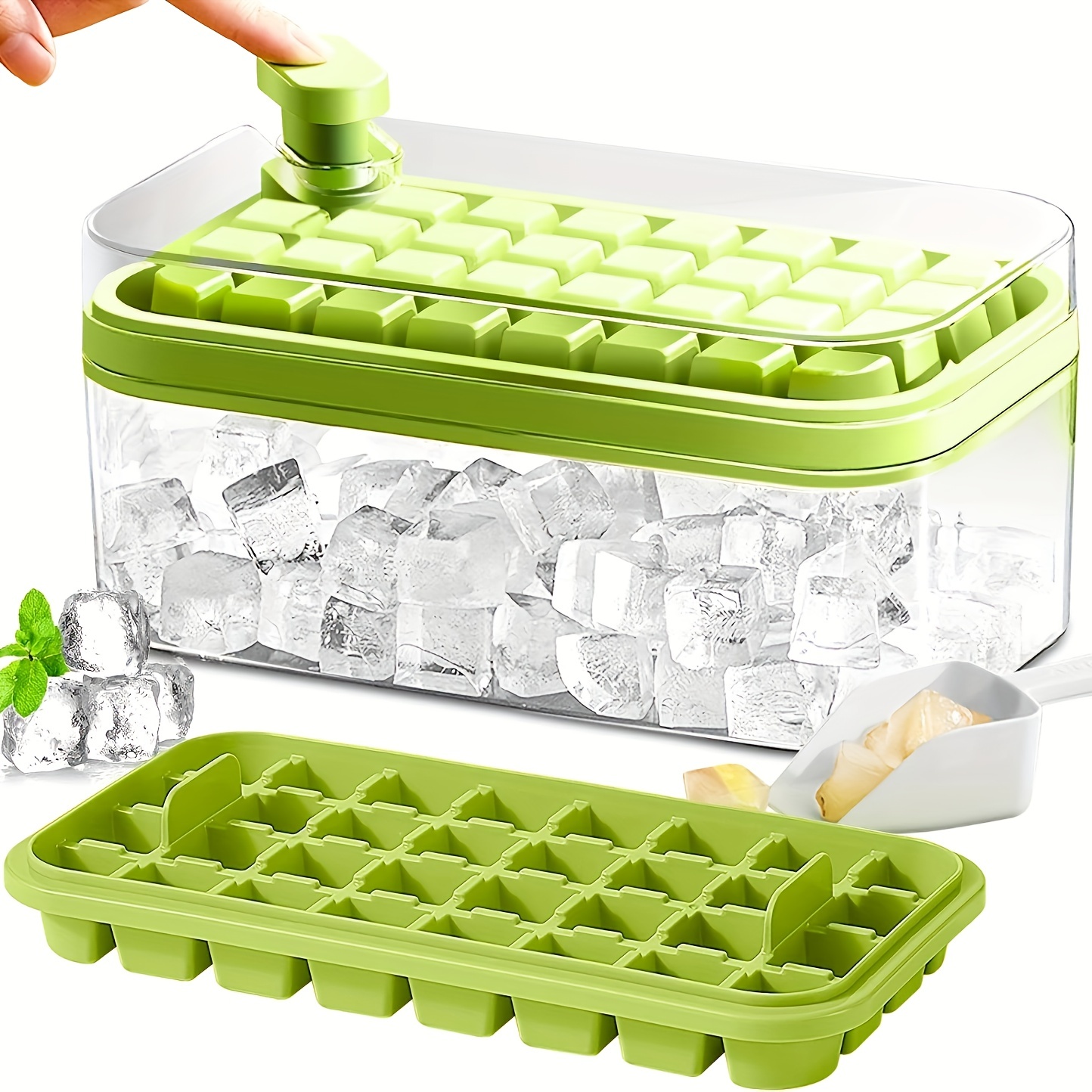 Multifunctional Silicone Ice Cube Tray With Removable Lid - Stackable Ice  Trays For Freezer, Cocktail, And Chocolate Making - Kitchen Gadgets And  Stuff - Temu