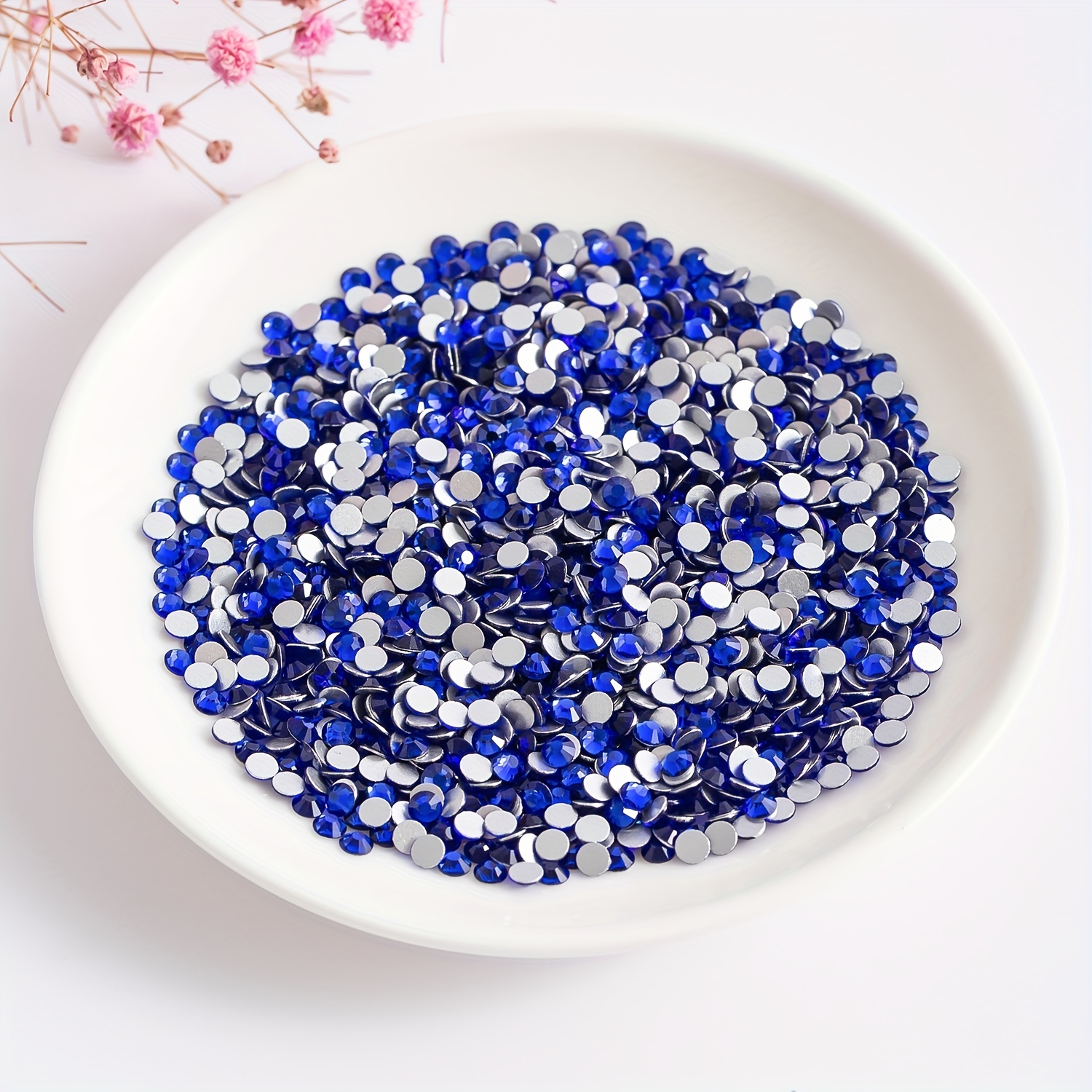 Deep Blue Color Rhinestones (1.5mm ) For Diy Craft Jewelry - Temu