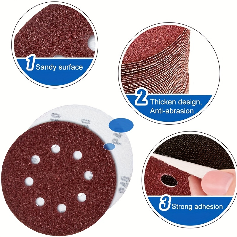  Adwikoso 100 Pieces 2 Inch Sanding Discs, 80-3000 Grit Sandpaper  with 1/4 Inch Inch Shank Backing Plate and Soft Foam Buffering Pad, for  Drill Grinder Tool, Hook and Loop Sand Paper