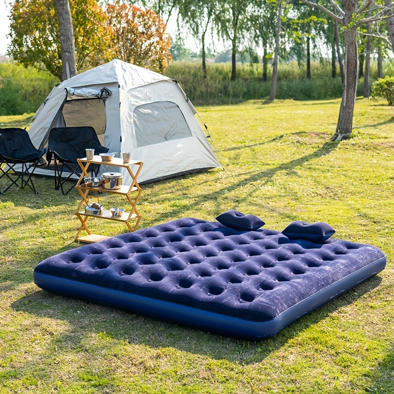 Coussin de camping gonflable avec pompe manuelle intégrée, Coussins /  Couvertures