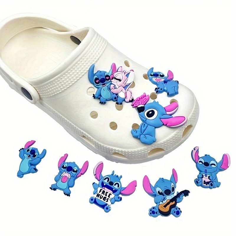 

8pcs Stitch Series Shoe Buckles Cute Cartoon Pattern Shoe Charms Detachable Shoe Buckles Decorative Accessories