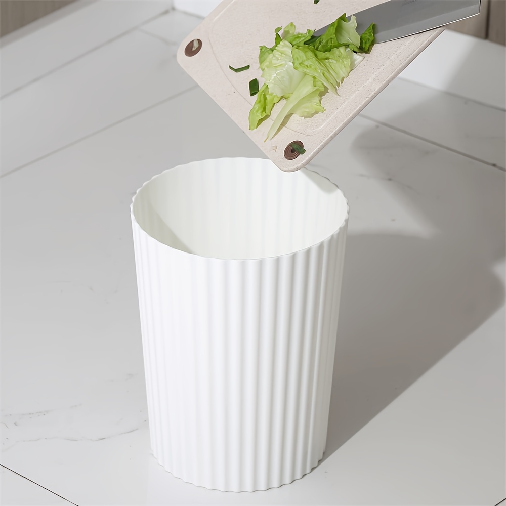 Contenedor de basura minimalista circular para el hogar, pequeño contenedor adecuado para baños, cocinas, dormitorios y oficinas en casa o residencias universitarias