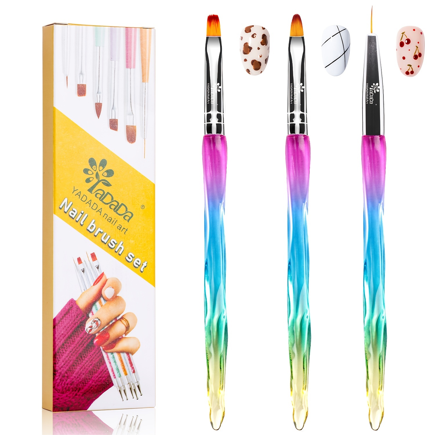 Professional Nail Art Brush Set Double ended Nail Art - Temu