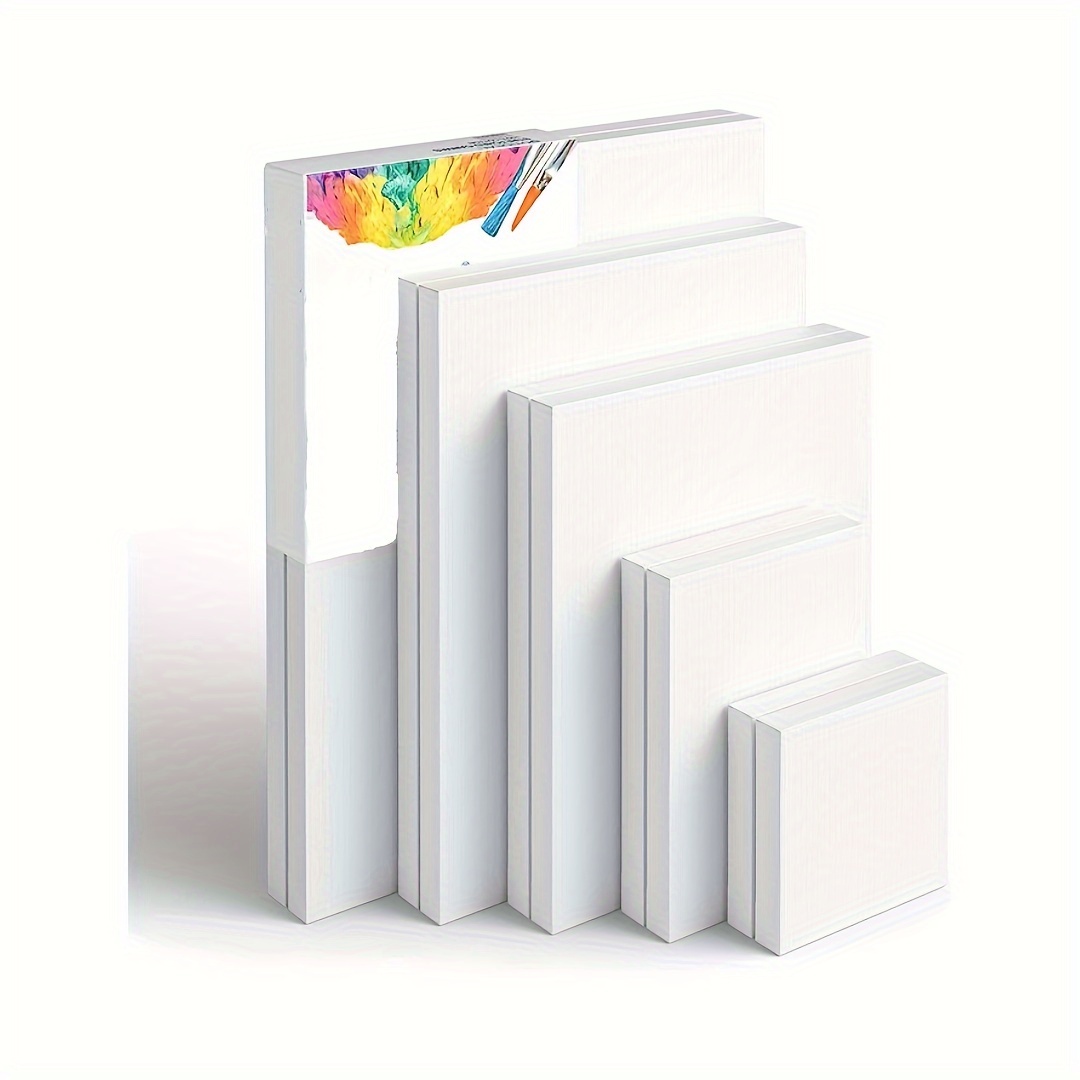 Stretched Canvas Primed White 100% Cotton Artist Canvas - Temu