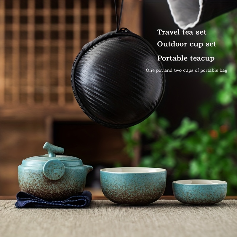 Chinese Zen Teapot and Tea Cup Kit Home Tea Making Supplies with Storage  Bag Portable Travel Outdoor Tea Infuser Water Drinkware