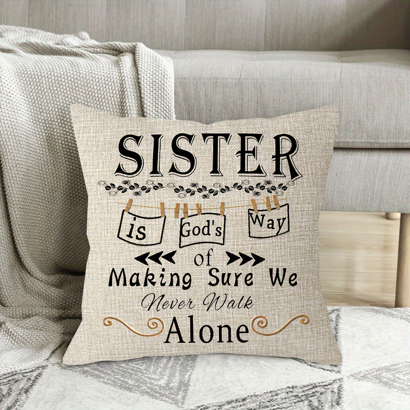 Sister Love Gifts Sister Sister Pillow Covers Gifts Family - Temu