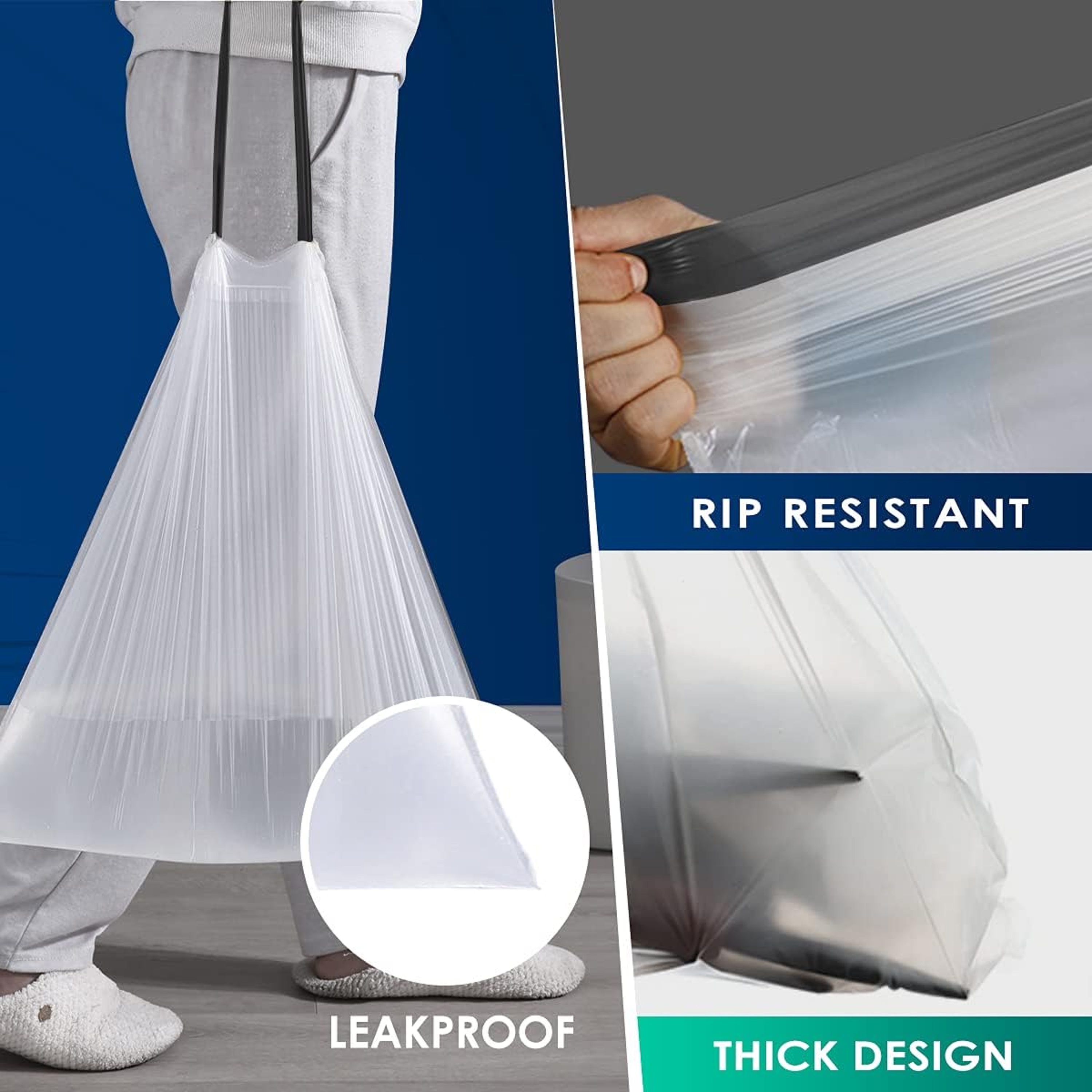 Drawstring Garbage Bag, Thickened Disposable Garbage Bag, Automatic Closure Trash  Bag, Household Drawstring Waste Bag, Rubbish Bag, Multipurpose Plastic Bag,  For Home, Office, Cleaning Supplies, Household Gadgets, Ready For School -  Temu