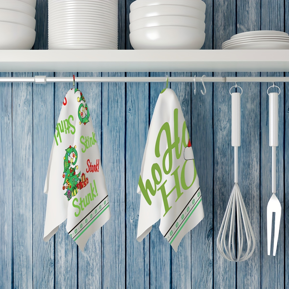 Hand Towels Christmas Theme Kitchen Towels Set Buffalo Plaid - Temu