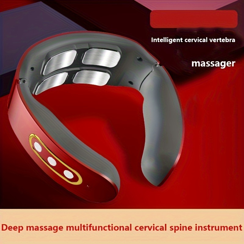 Upgraded Multifunctional Neck Massager With Smart Rechargeable Heating Ice  Roller For Kneading Cervical Spine and Neck Warmer