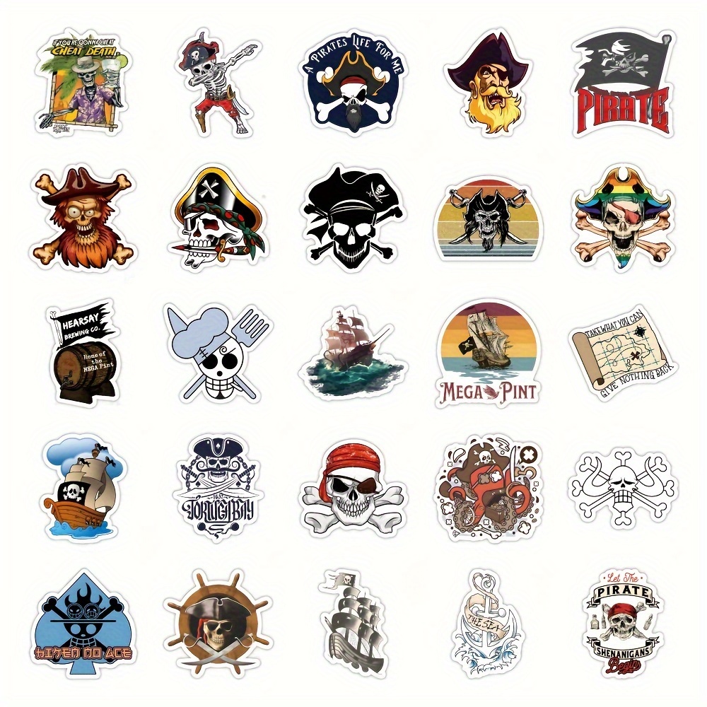 Jolly Roger Stickers Decals For Pirate Party Skull And - Temu