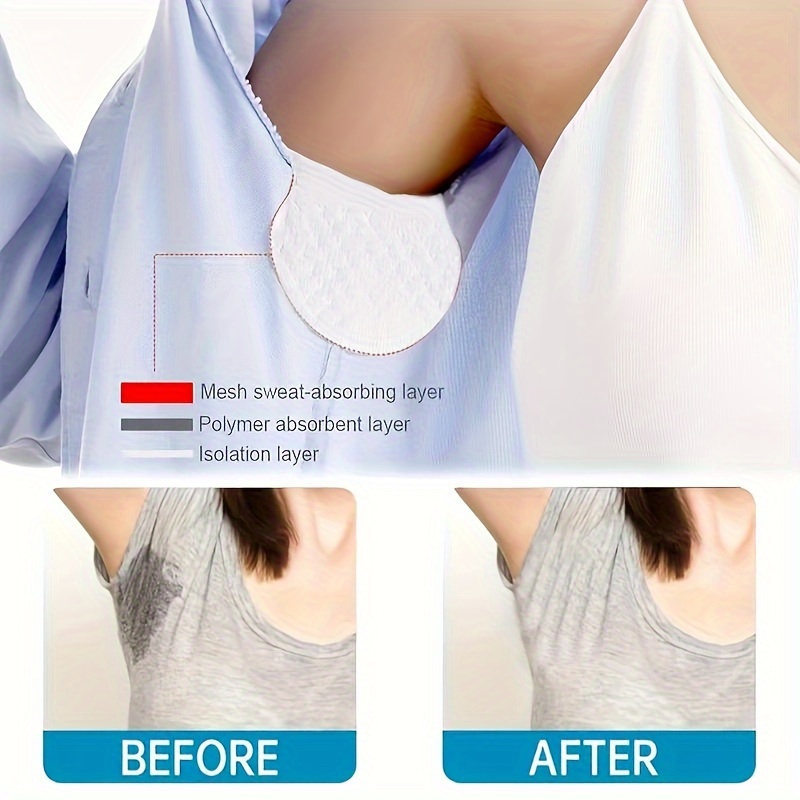 50/100pcs Disposable Armpit Sweat Pads - Heavy-Duty Odor Control, Invisible & Breathable Underarm Shields, Durable Summer Sweat Absorbers for Men & Women, White (50 or 100pcs) - Easy to Use, Lightweight for Gym, Travel,