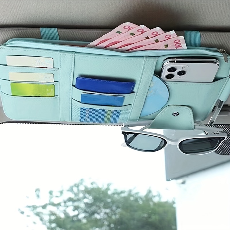 Car Sun Visor Organizer Auto Interior Accessories Pocket - Temu