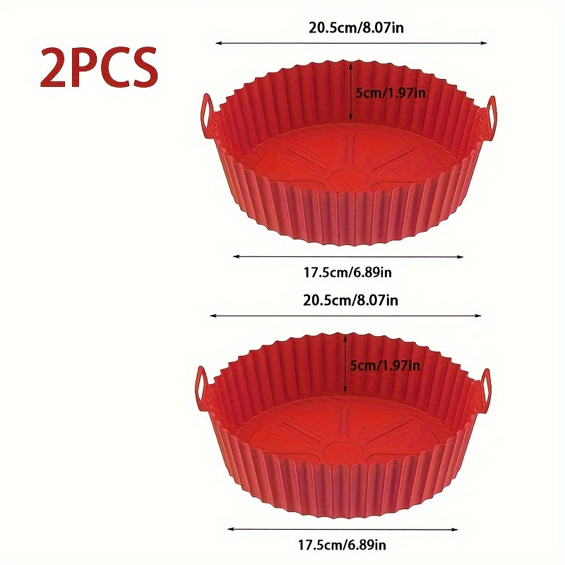 1pc/2pcs Forro Silicona Freidora Aire (6.89 '') Forros - Temu