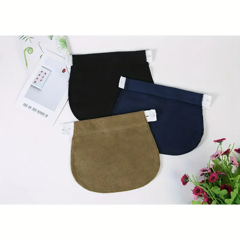 Adjustable Maternity Pants Extender Waistband Extender Pant Button  Extenders (Black+Navy Blue) : : Clothing, Shoes & Accessories