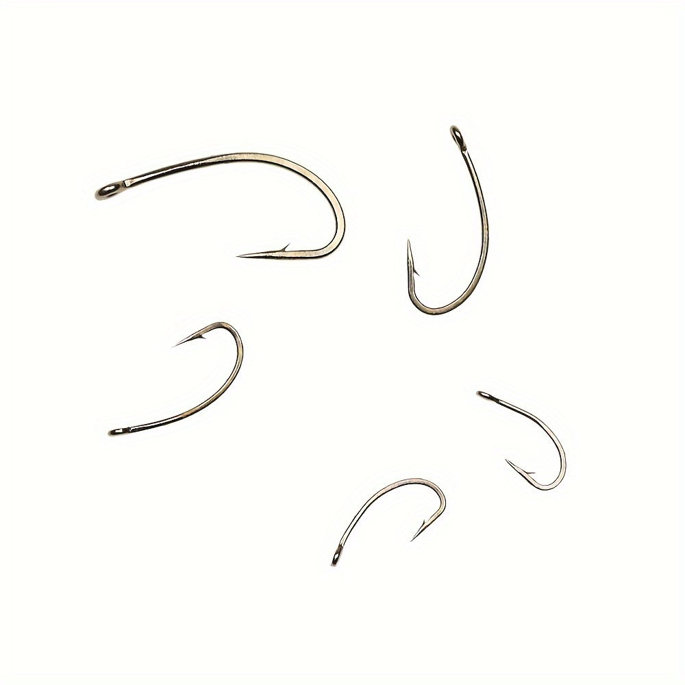 High Carbon Steel Hooks Fly Tying Hooks Barbed Curved Hooks - Temu