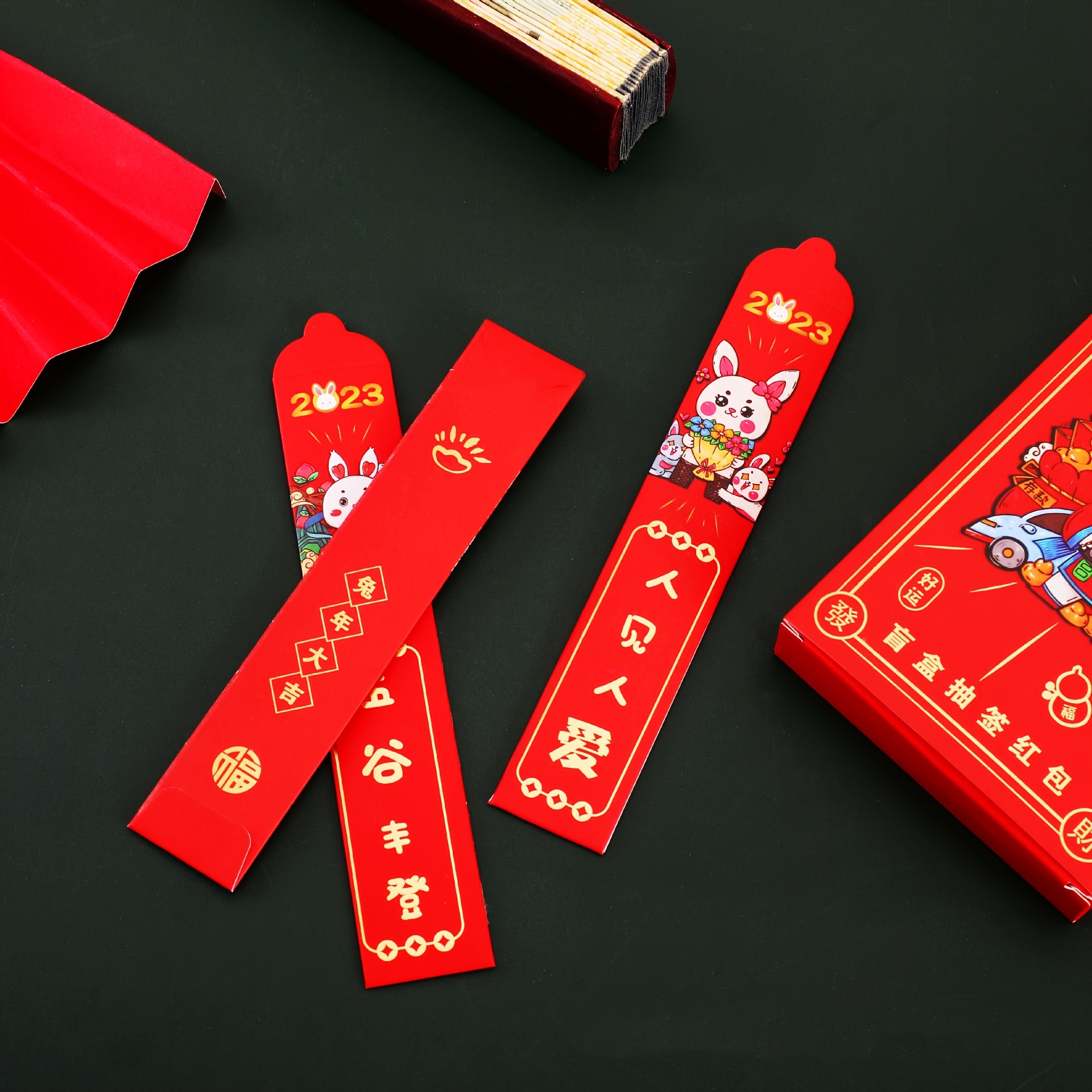 Year Of The Rabbit Red Envelope 12Pcs Lucky Money Envelopes 2023 Cartoon Red  Envelope 