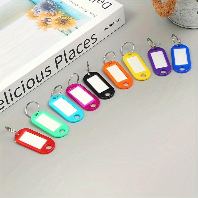 Colored Plastic Key Chain Tag Luggage Tag Key Accessories - Temu