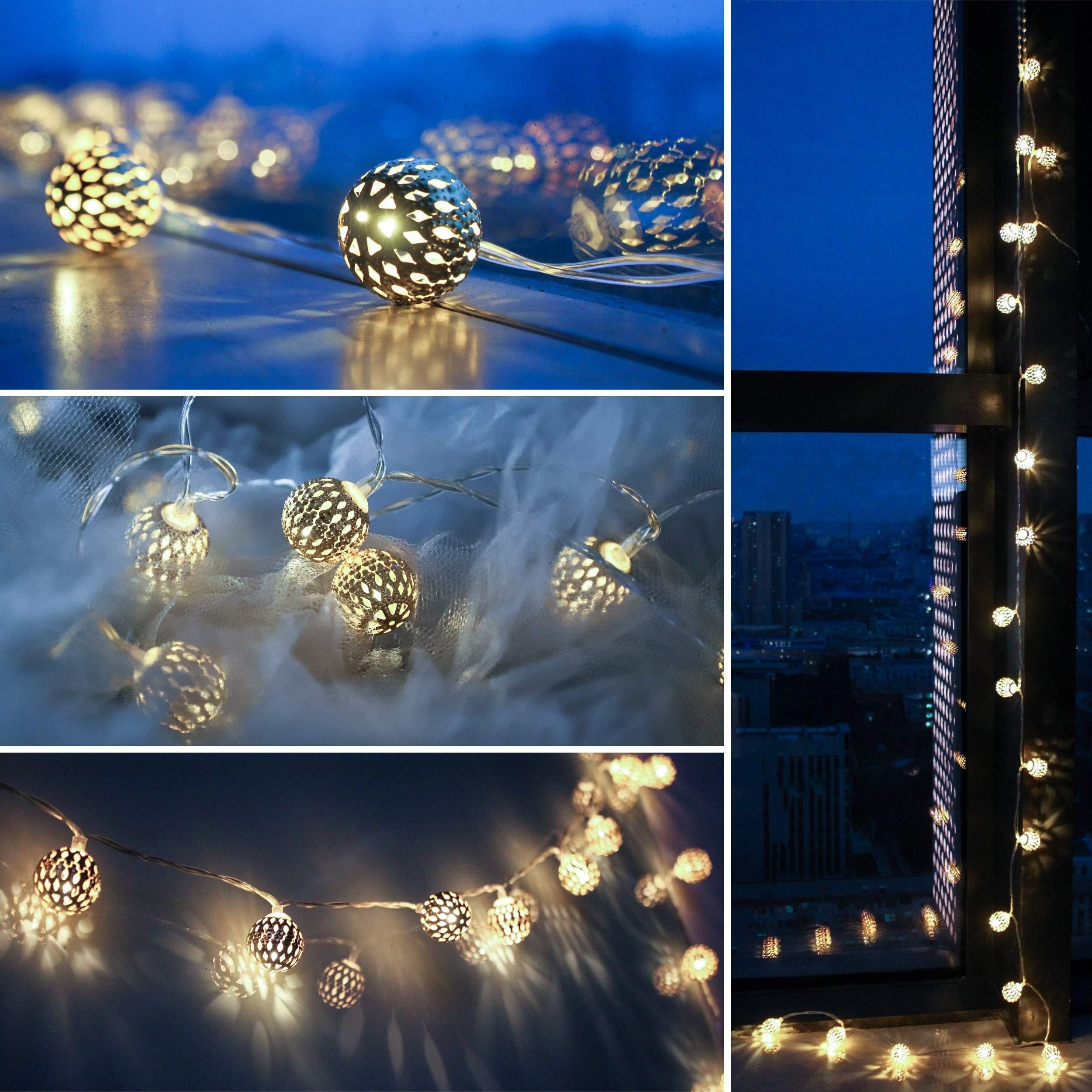 Bangcool LED Guirlande lumineuse décorative Moon Star String Lamp Fairy  Light pour le Ramadan