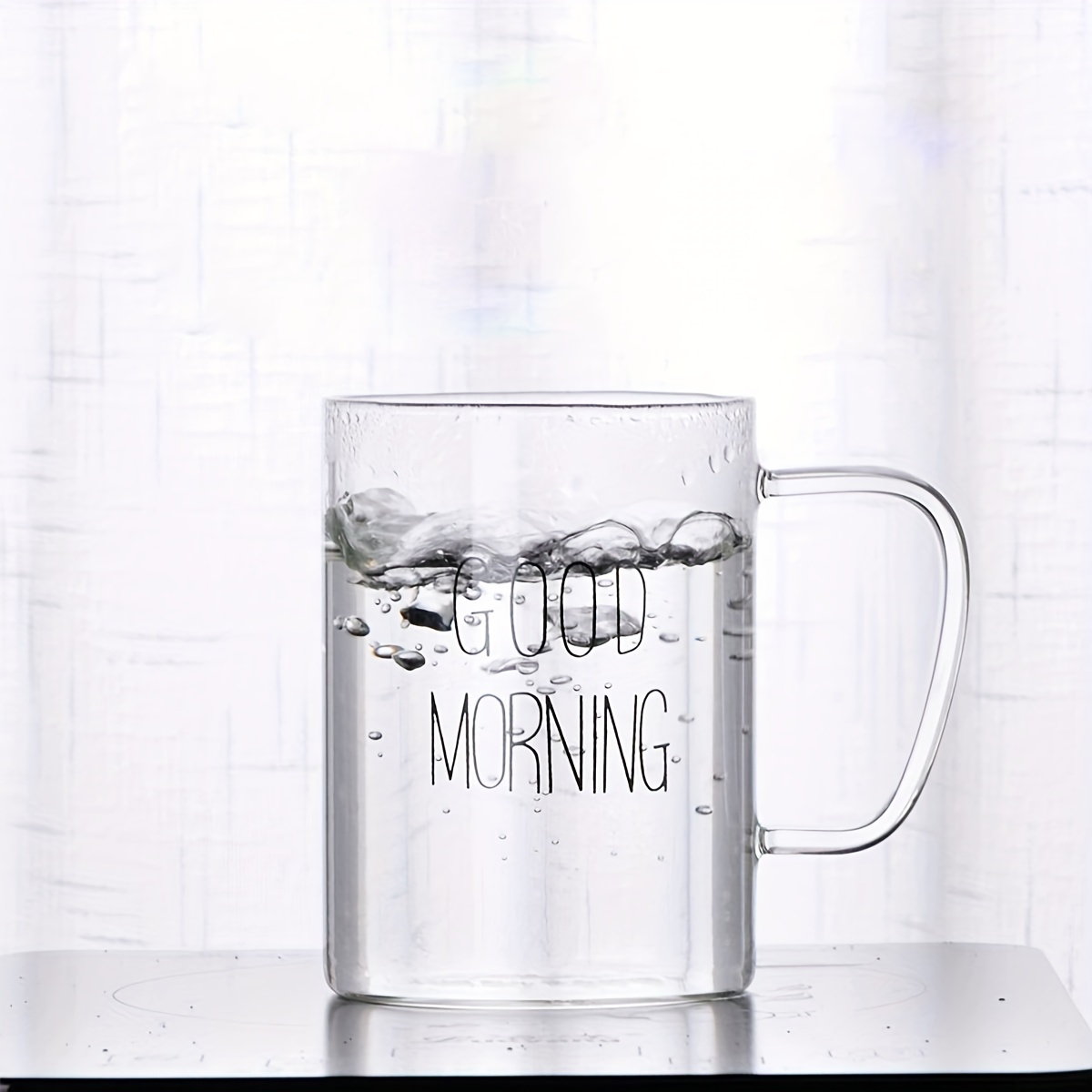 Glass Mug Good Morning Coffee Mug Heat Resistant Glass - Temu