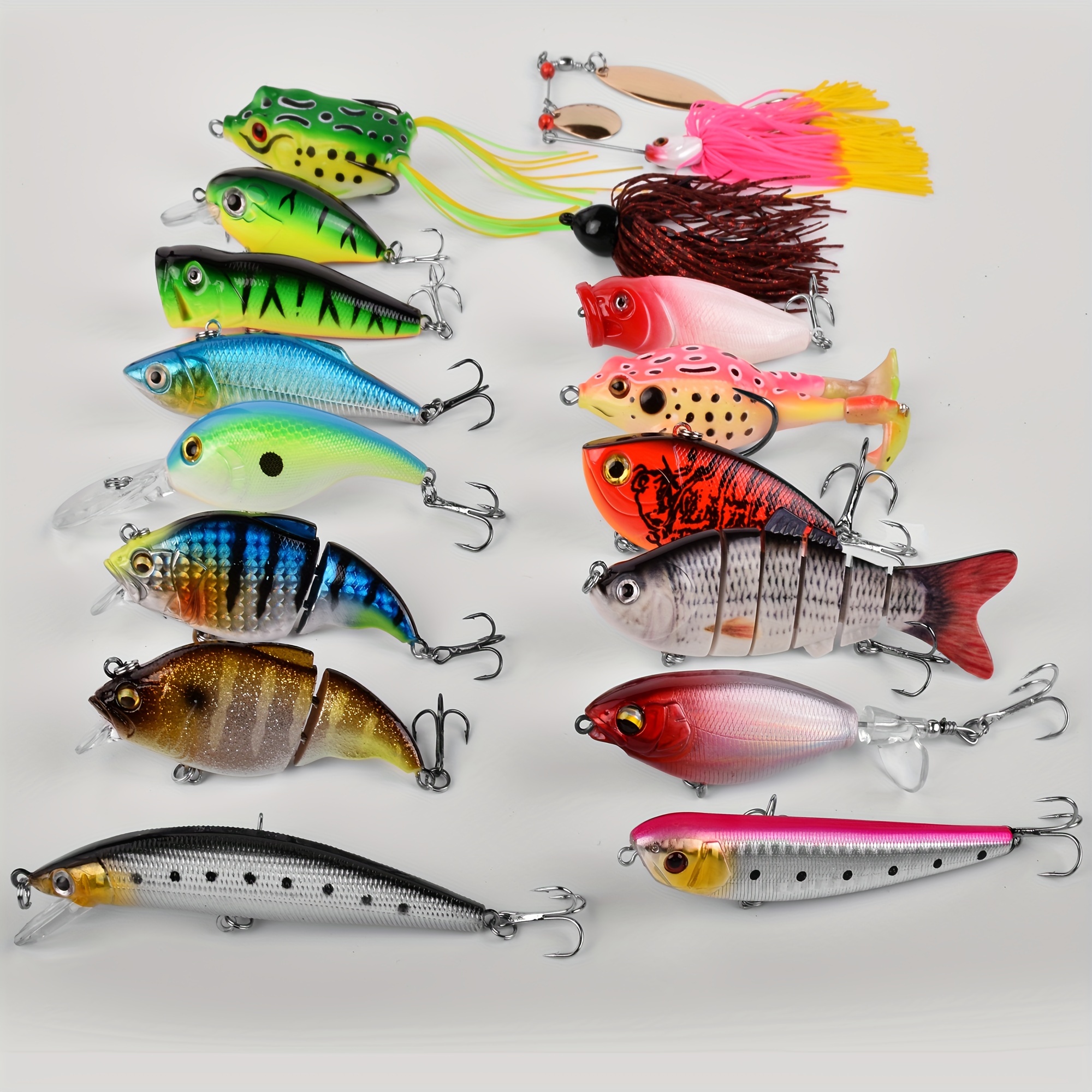 24x Fishing Lures Set Artificial Baits Christmas Surprise Love, Gift For  K5K6