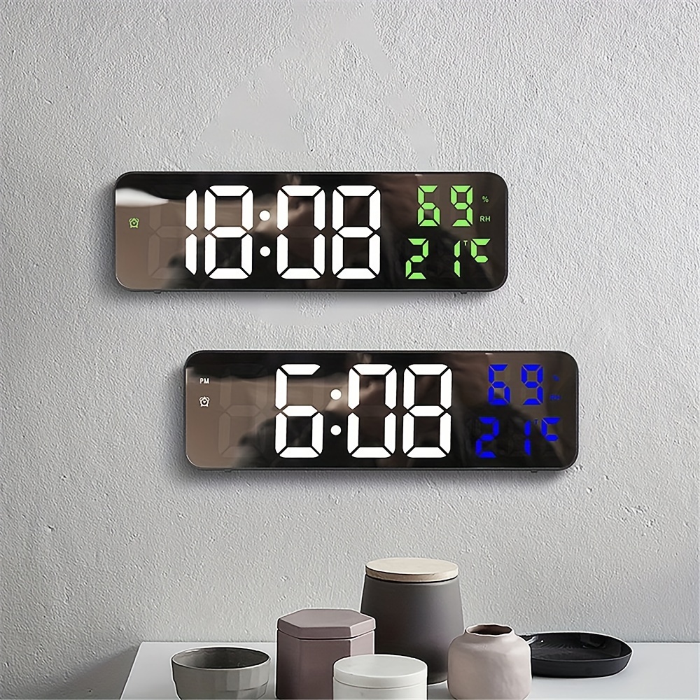 Reloj de pared digital grande funciona con pilas reloj despertador