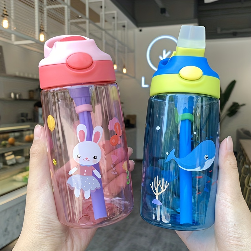Cute Cartoon Outdoor Travel Water Bottle, Portable Transparent Plastic Small  Water Kettle