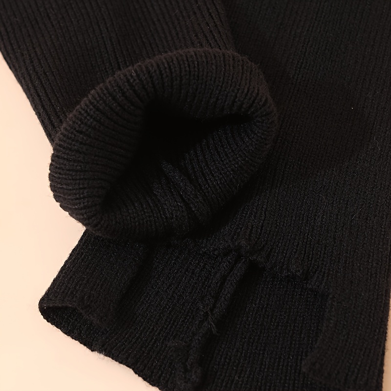 2 Pairs Women Japanese Style Kawaii Leg Warmers Wool Ball Knit