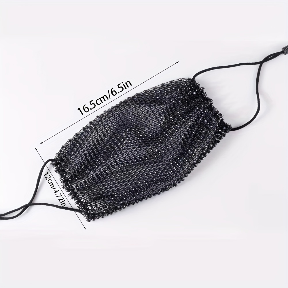Bling Rhinestone Decorative Face Mask for Women