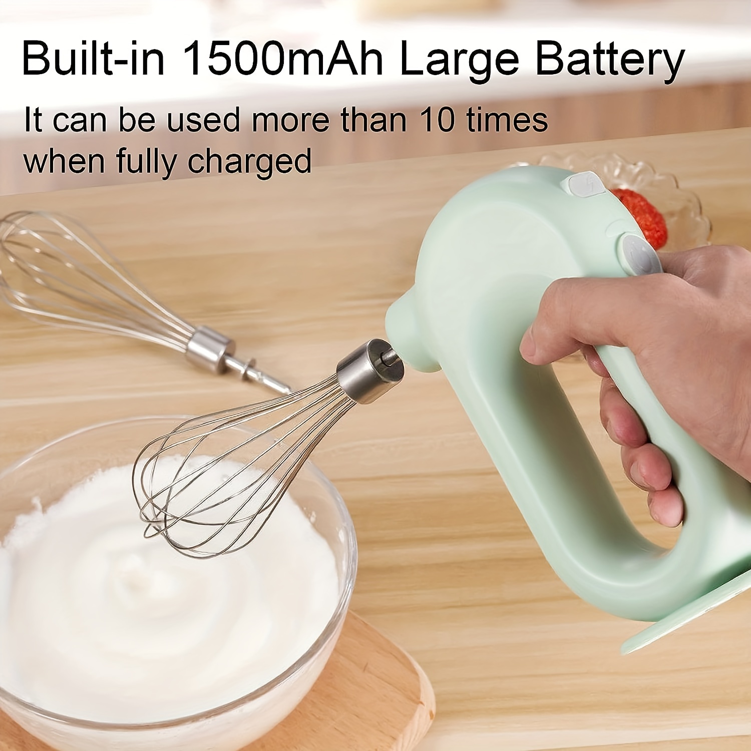 1pc 7 Speeds Electric Hand Mixer; Household Portable Powerful Handheld  Electric Mixer; Hand-held Egg Beater; Small Whipping Cream Mixer For Cake;