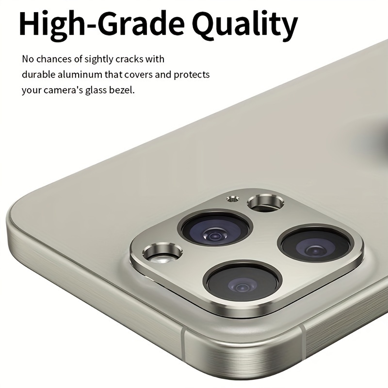 Compre Para Iphone 15 Pro Lente de Impresión de Seda Lente Protector  Película de Vidrio Templado Película Trasera Con Placa Inferior en China
