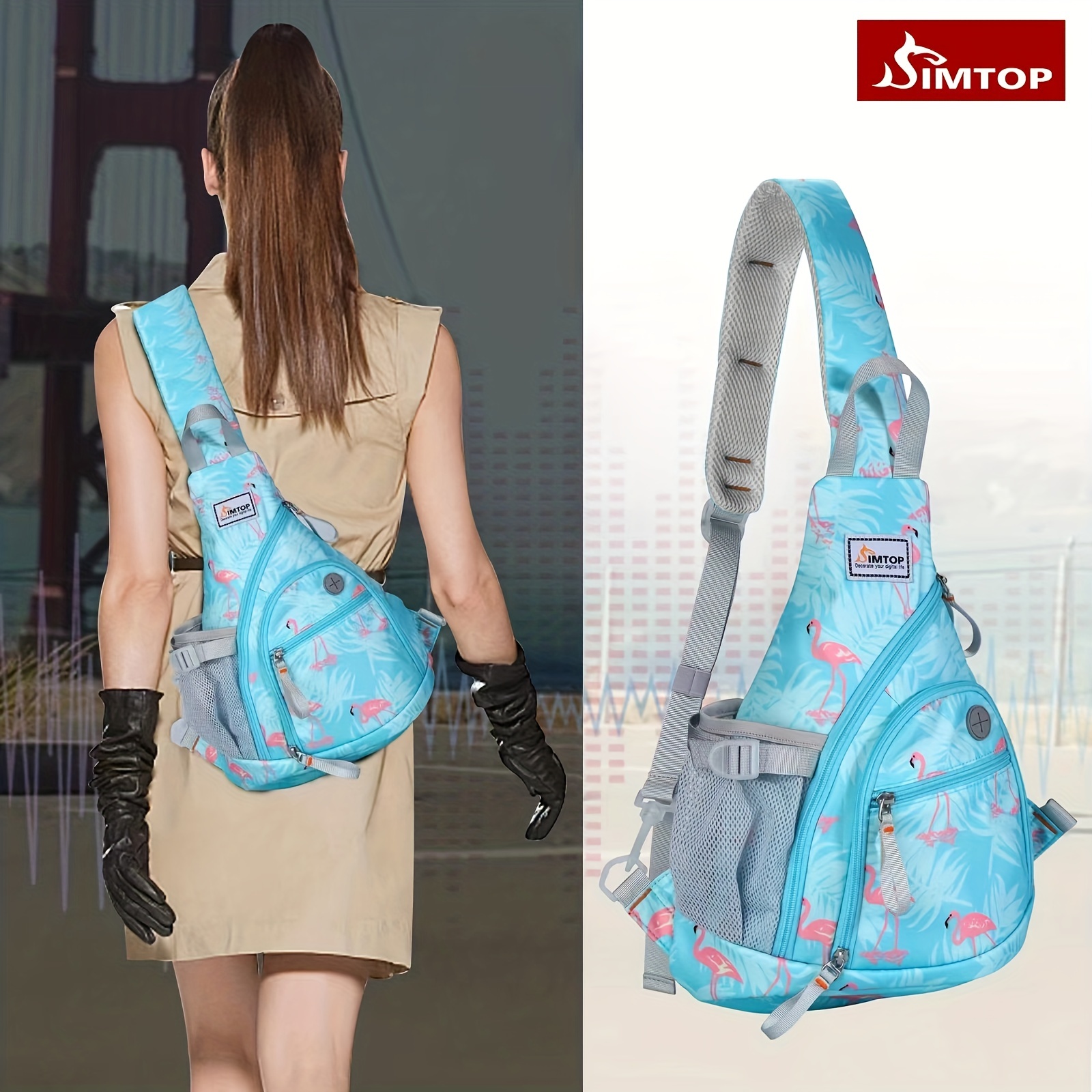 Womens Sling Backpack Multipurpose Crossbody Shoulder Bag Travel