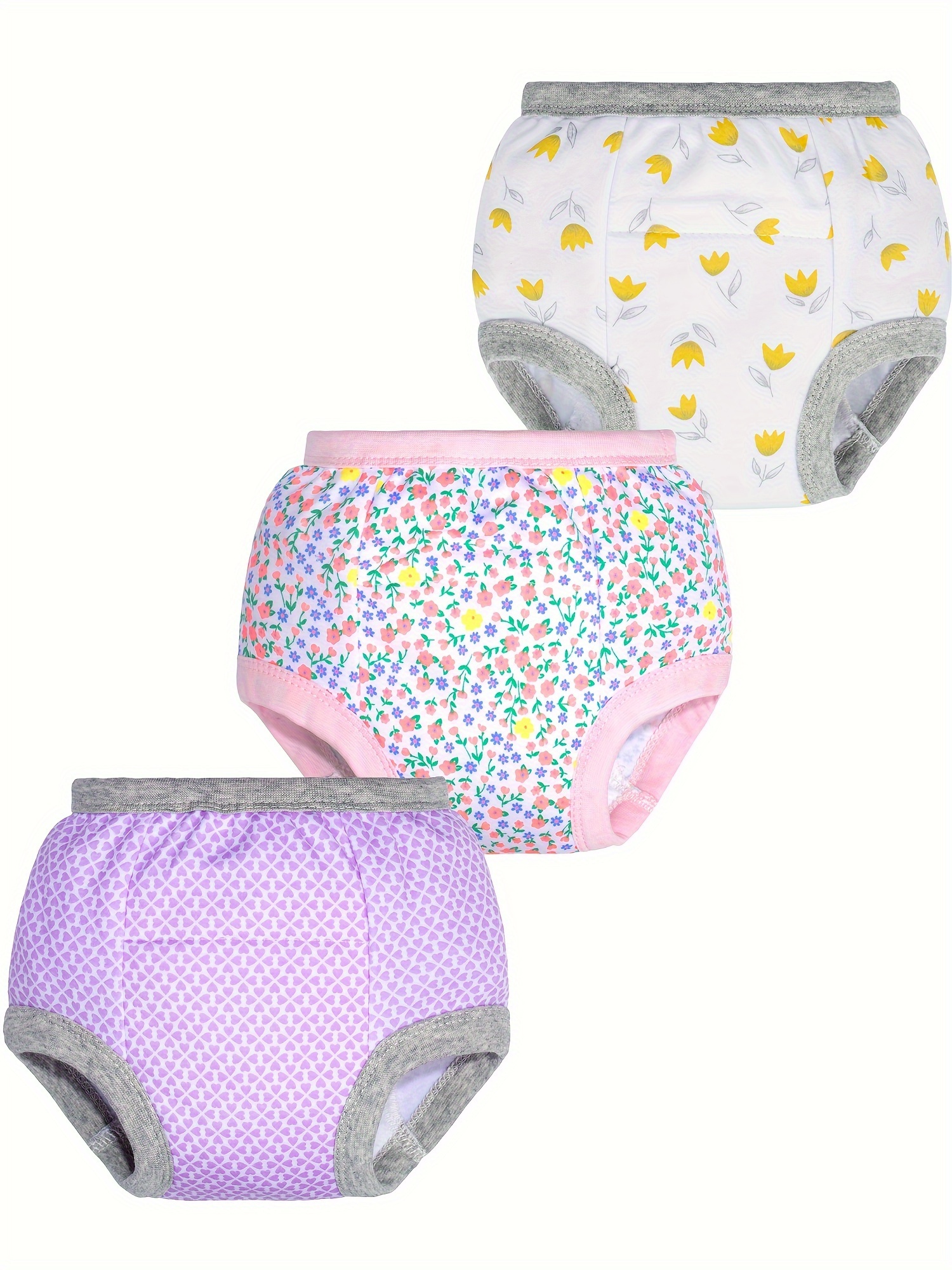 Baby Girls Cotton Diaper Pants Girls Training Pants Washable - Temu