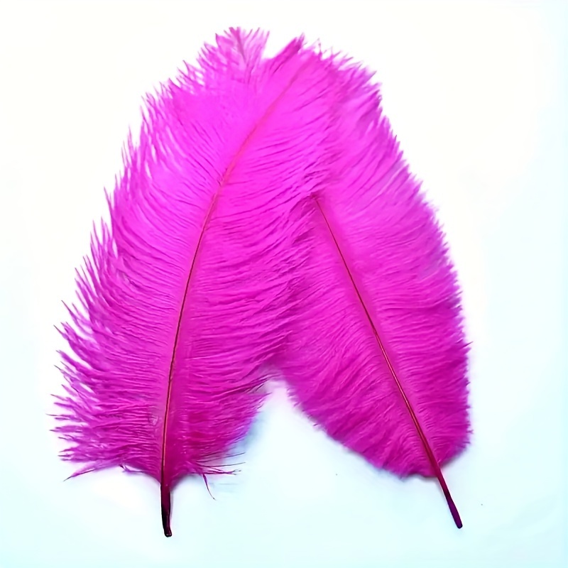 10PCS Natural Pink Ostrich Feathers for Sewing Dress Wedding