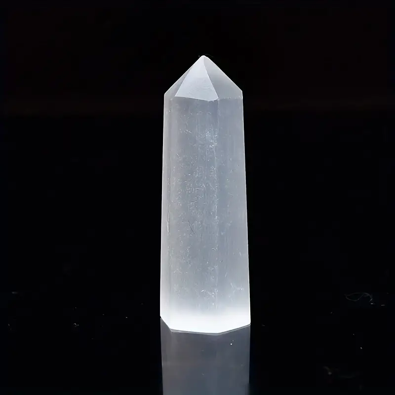 1pc cristallo naturale Selenite cristallo punto guarigione pietra esagonale  prismatico obelisco bacchetta Chakra decorazione domestica