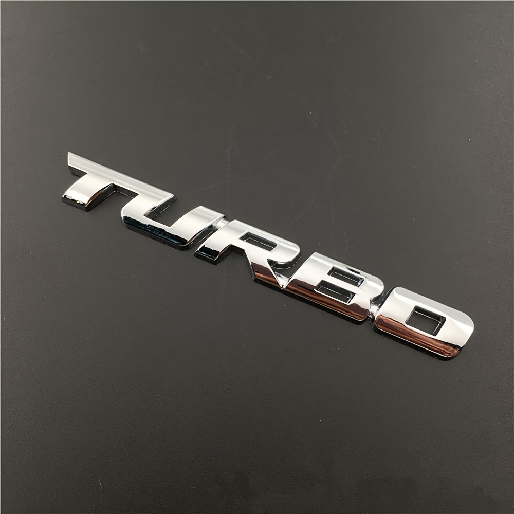 TEMU Mejora tu vehículo con un turbo de metal 3D premium - Stickers de para aleación, . Emblemas para portón trasero para mejorar tus accesorios de
