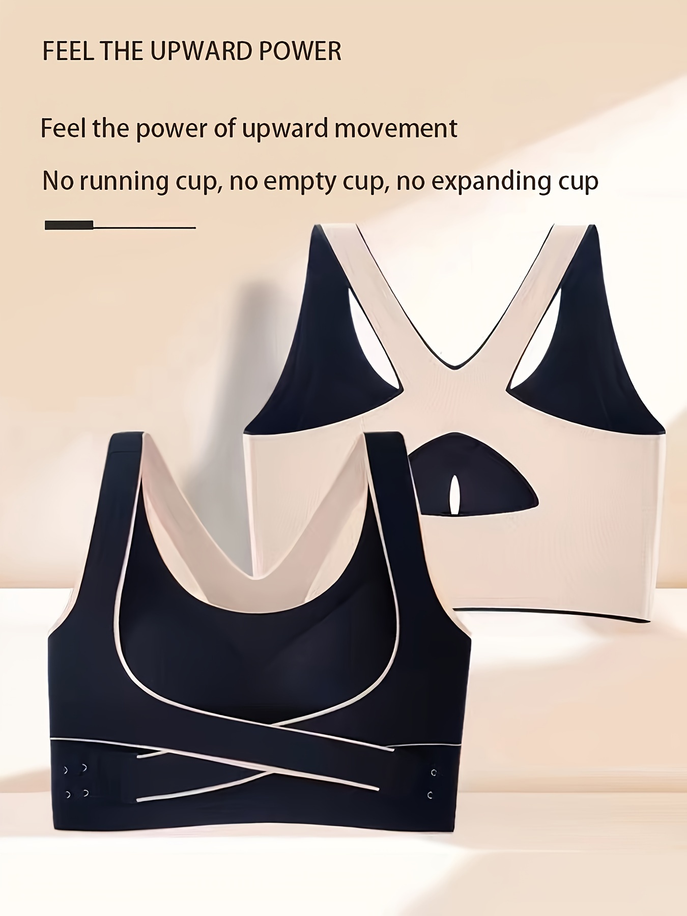 Front Buckle Wireless Sports Bra, Comfy & Breathable Push Up Anti-sagging  Tank Bra, Women's Lingerie & Underwear