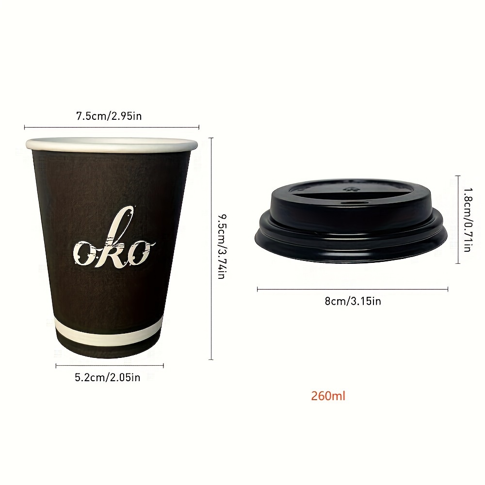 Disposable Coffee Cups With Lids,, Thickened Paper Cup, Perfect For Hot And  Cold Drinks, For Home Parties, Picnic, Bbq, Travel, Wedding, Christmas And  Any Festivals, Kitchen Supplies - Temu