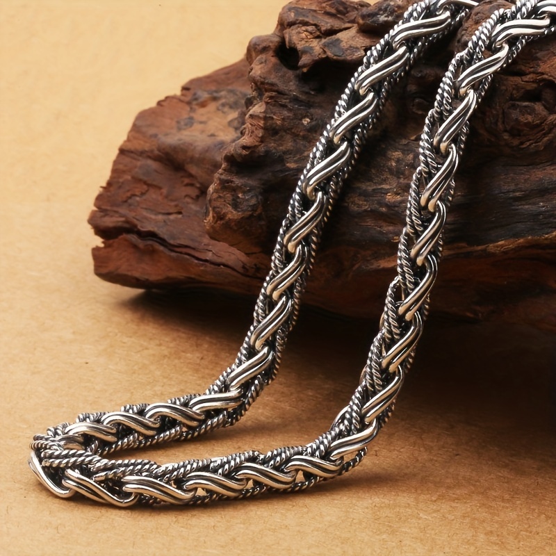 925 Silver Chain Necklace For Men - Temu