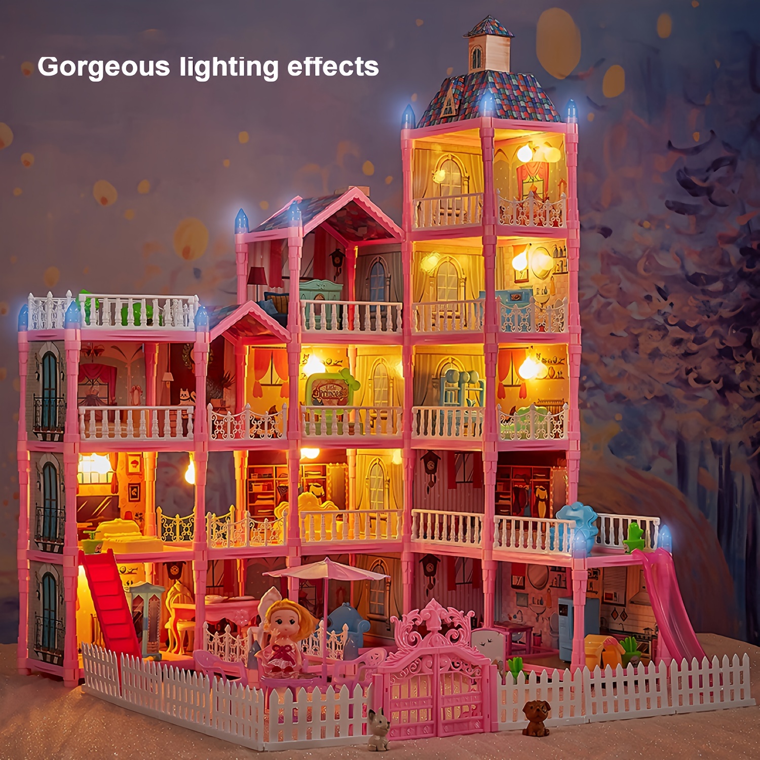 Children's Game House Princess Dream Castle Villa Toys, Girl's House Doll  House, Equipped With Self-designed Furniture Accessories - Suitable For  Birthday Gifts For Girls! Thanksgiving/christmas Gifts - Temu