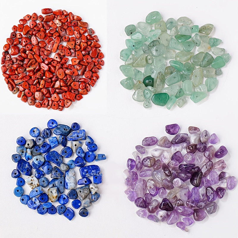 

30-40pcs 5-7mm 0.35oz Natural Crystal Stone Hole Drill Beads For Jewelry Making Diy Special Bracelets Necklace Earrings And Other Decorative Handicraft Supplies